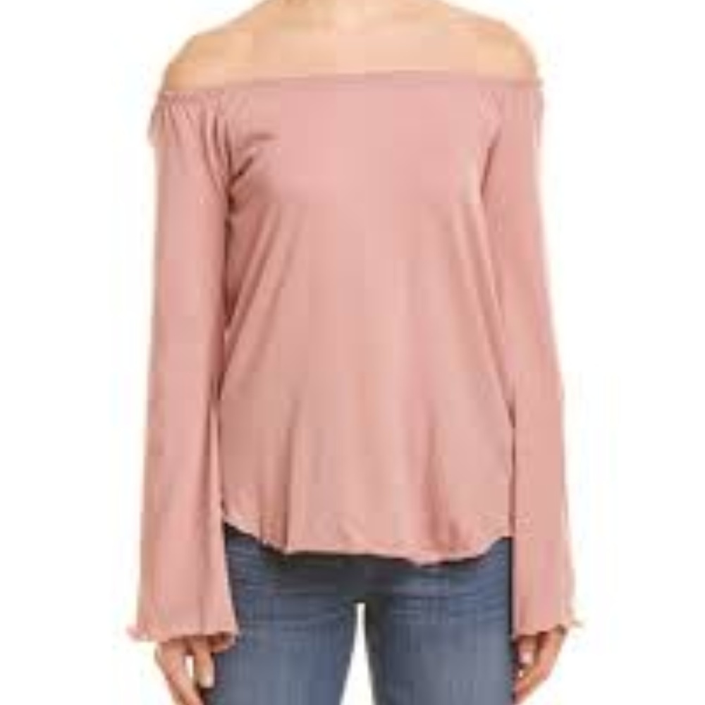 Chaser NWT off the shoulder rose pink top …